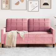 Divano a 2 Posti Rosa 140 cm in Velluto 4007627
