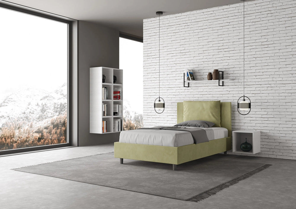 Letto 1 Piazza e Mezzo 120x200 cm con Rete Antea Tè Verde