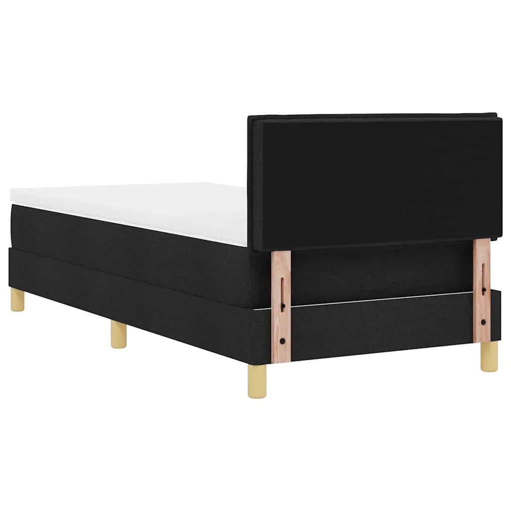 Letto a molle con cuscino Nero 100 x 200 cm Tessuto 3338820