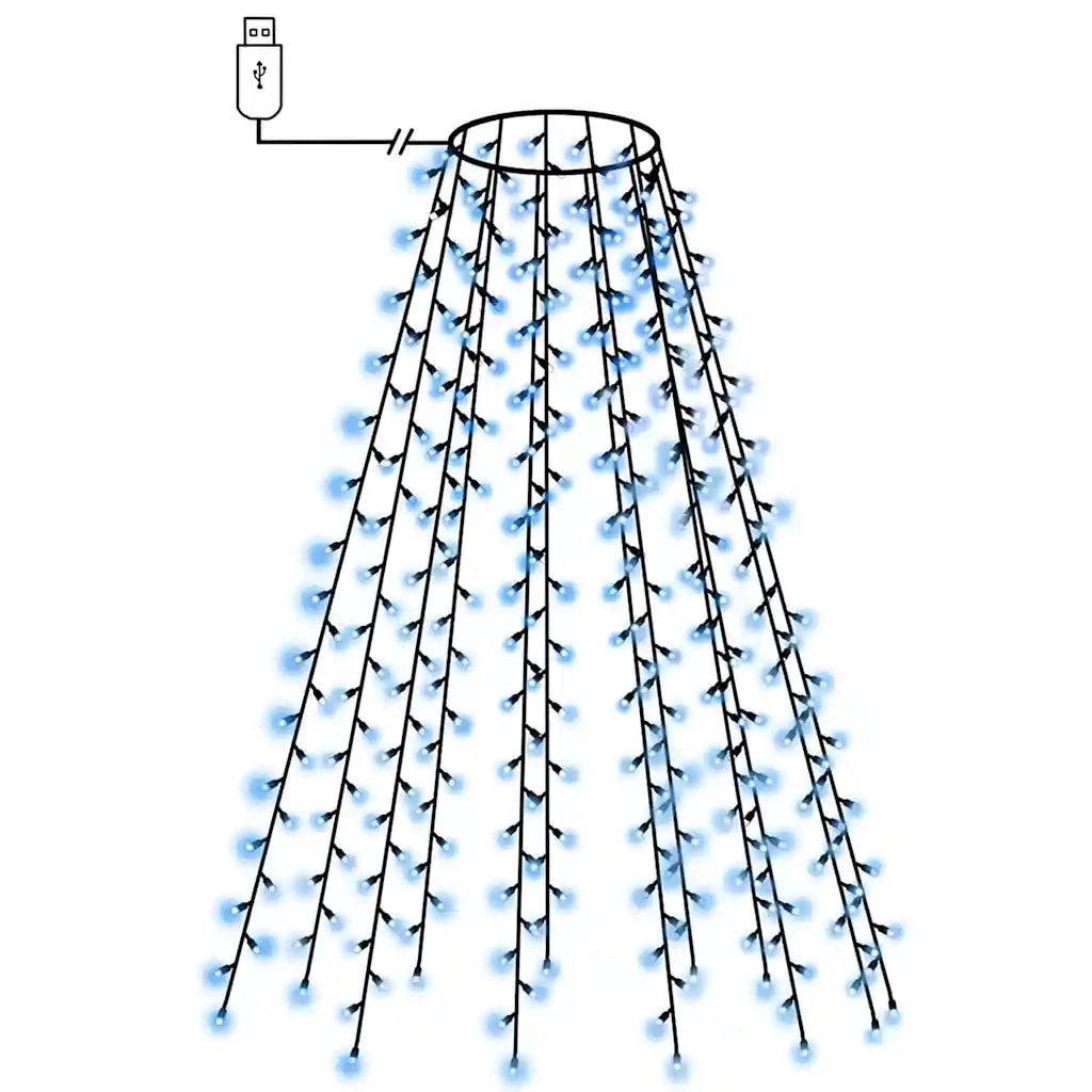 Rete di Luce per Albero di Natale 150 LED Blu 150 cm CFW7411585