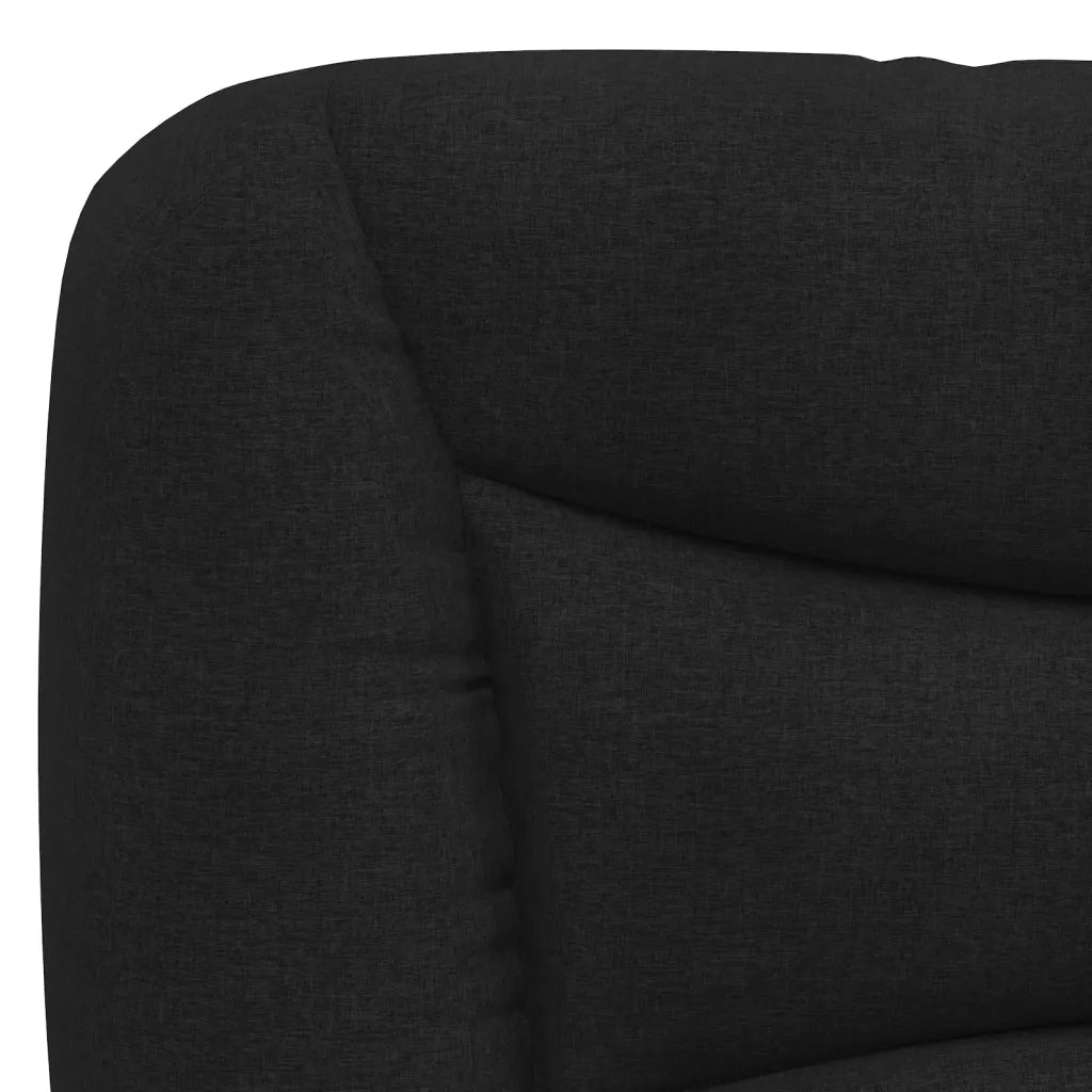 Letto con Materasso Hvar Nero 140x200 cm in Tessuto