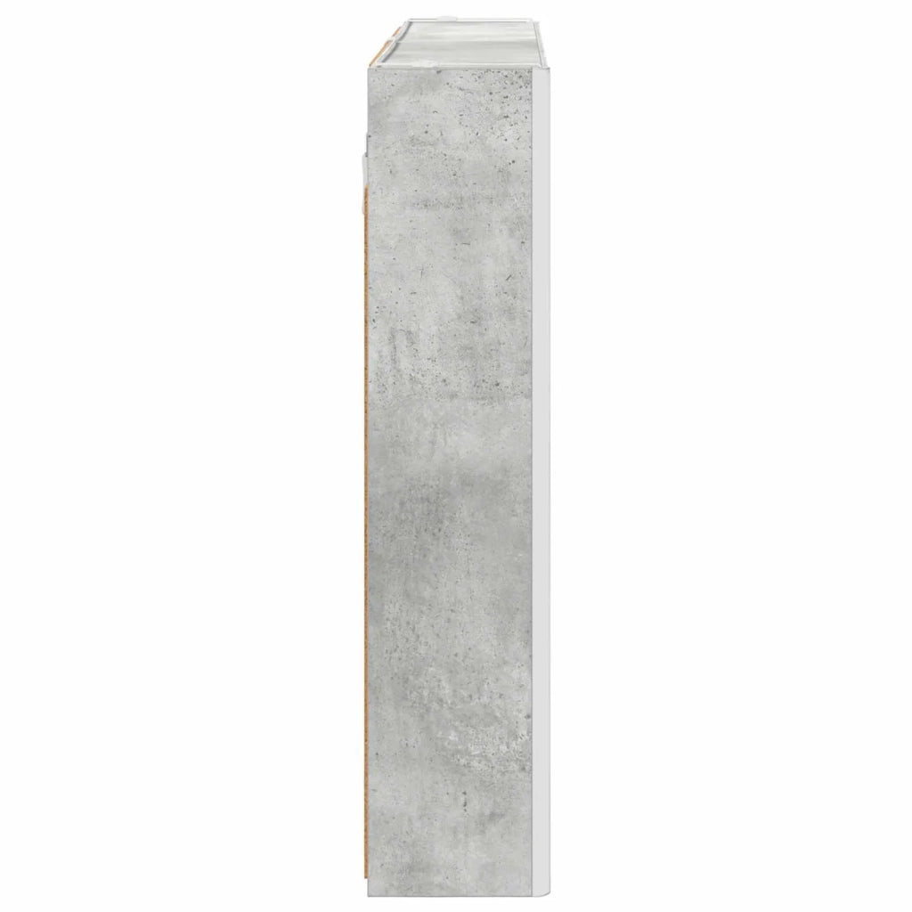 Mobiletto per specchio da bagno Grigio cemento 889274