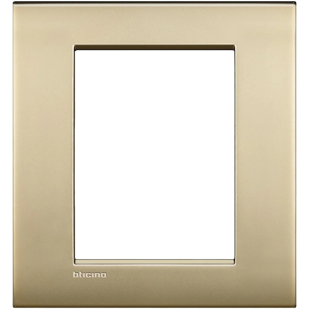 Living Light - Placca 3+3P Oro Satinato - LNC4826OF
