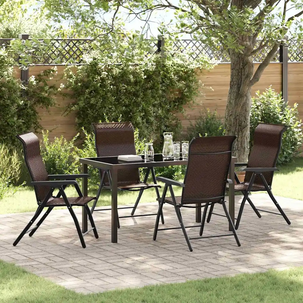 Set da Pranzo per Giardino 5 pcs Marrone 3379263