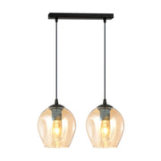 Lampada a sospensione Emibig Istar 2 E27 vetro miele nero