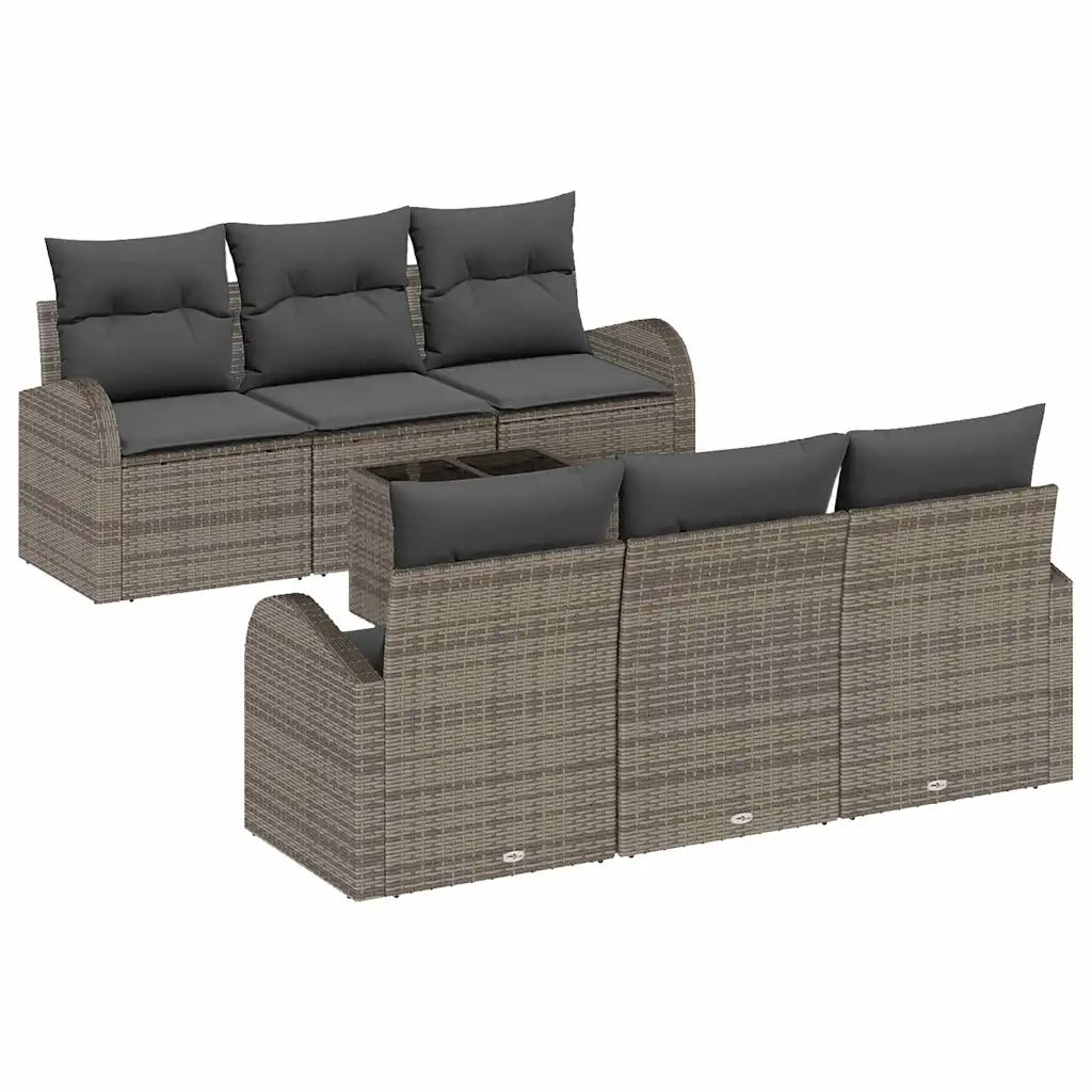 Set Divano da Giardino Grigio 55 x 55 x 37 cm polyrattan 3345929