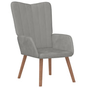 Poltrona Relax | Sedia Relax Grigio Chiaro in Velluto
