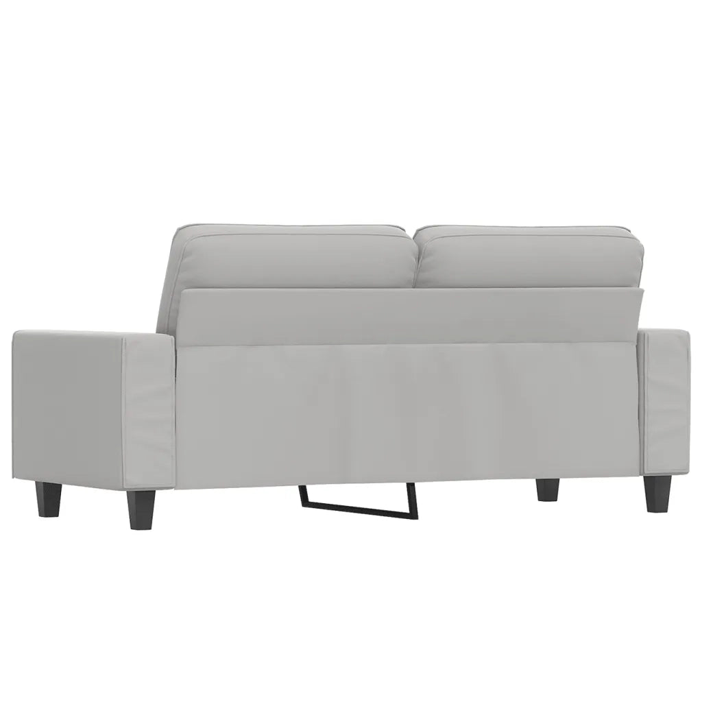 Divano a 2 Posti Grigio Chiaro 140 cm in Tessuto Microfibra 348982