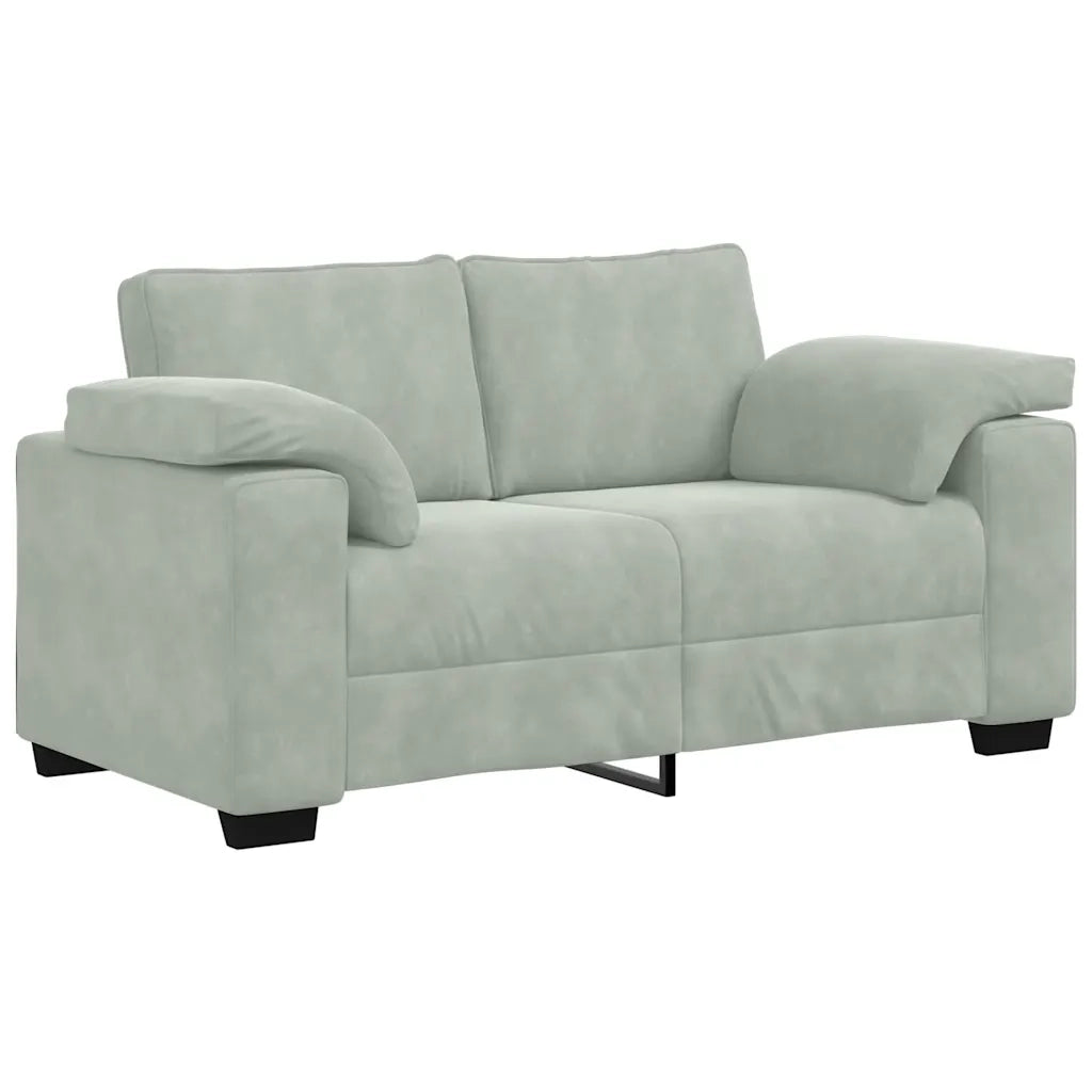 Divano Divanetto-Sofa Grigio Chiaro 120 cm in Velluto