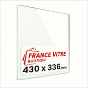 430 x 336 x 4 mm - Vetro per stufa a legna - vetro camino di ricambio - vetro per caminetto resistente al fuoco - France Vitre