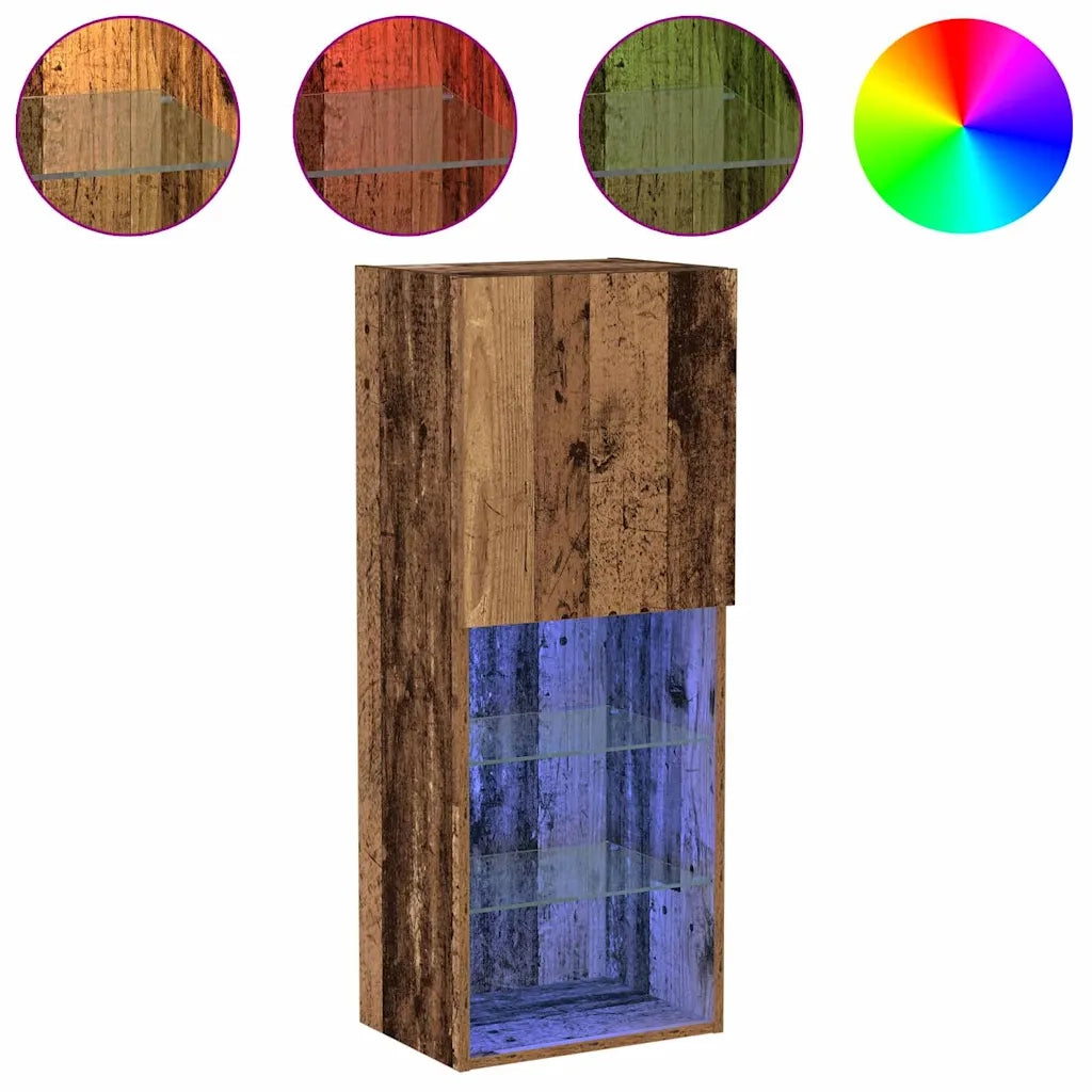 Set mobile TV con LED Legno vecchio 40,5 x 30 x 102 cm 863087