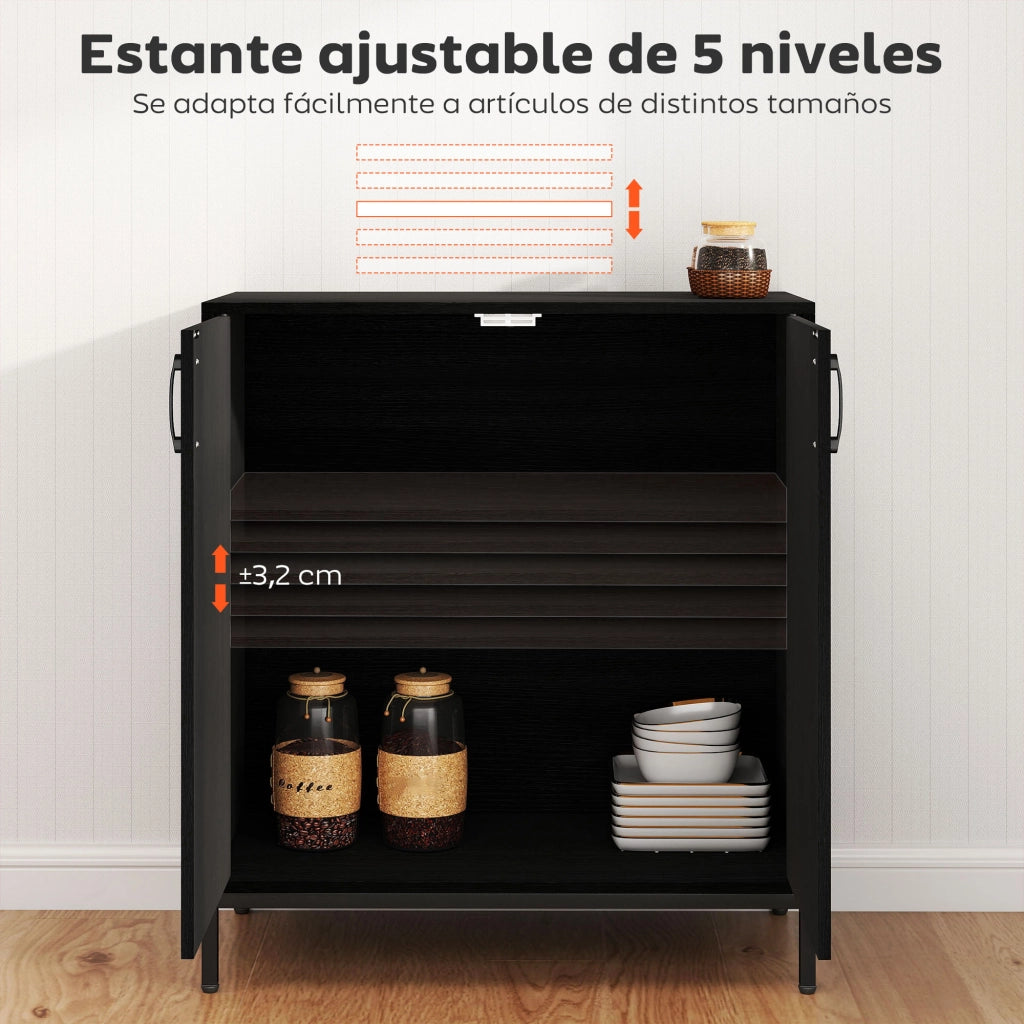 Cassettiera Moderna ¨C Minimal ¨C Nero 80x40x90 cm