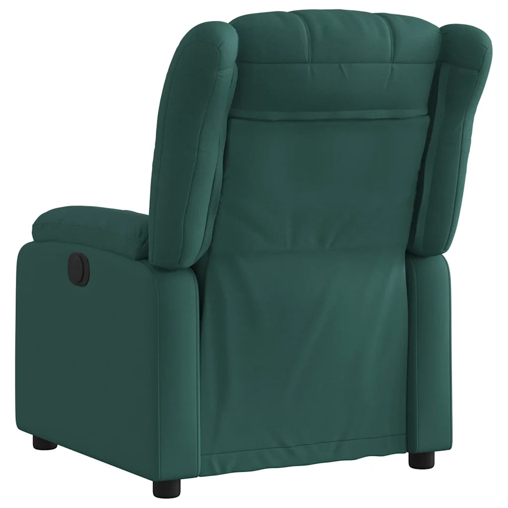 Poltrona Reclinabile in Tessuto Verde Scuro 373580