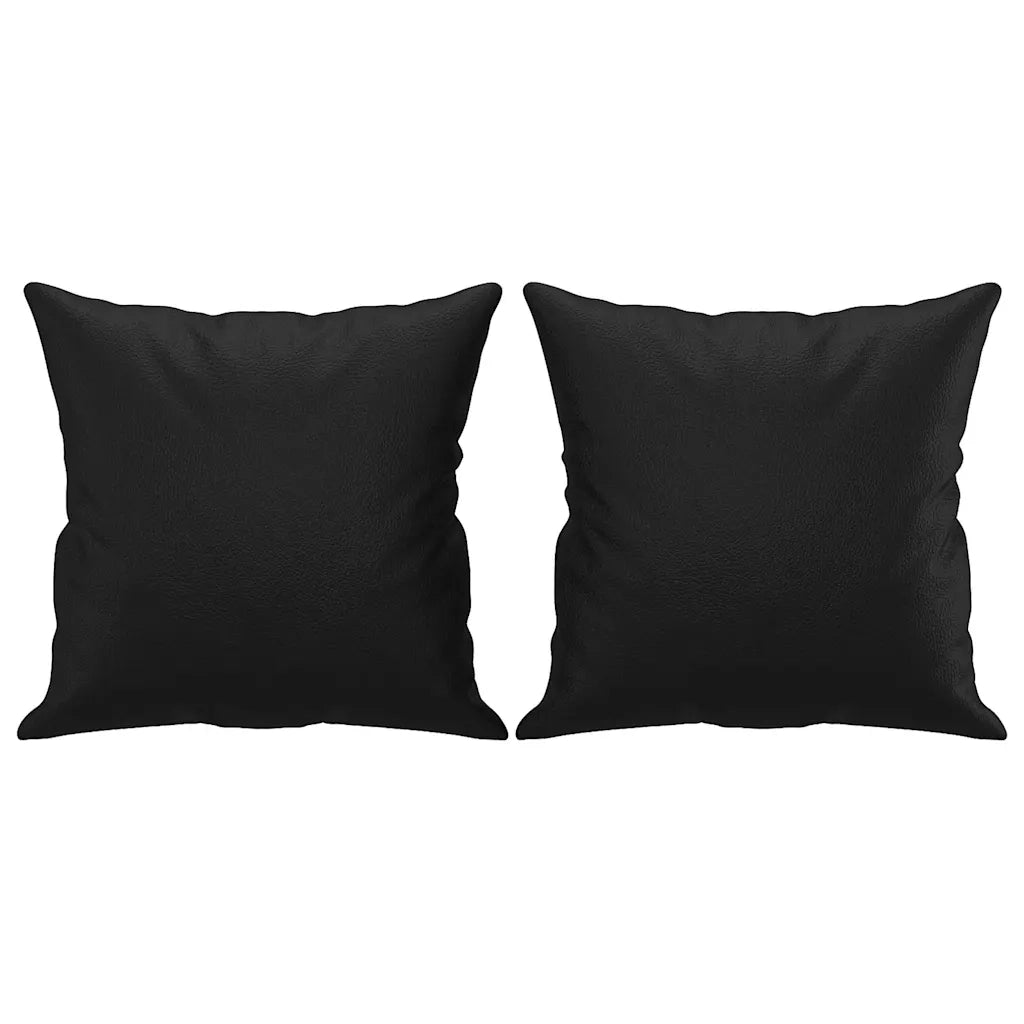 Divano a 2 Posti con Cuscini-Sofa 2 Posti con Cuscini Nero 140 cm in Similpelle 732094