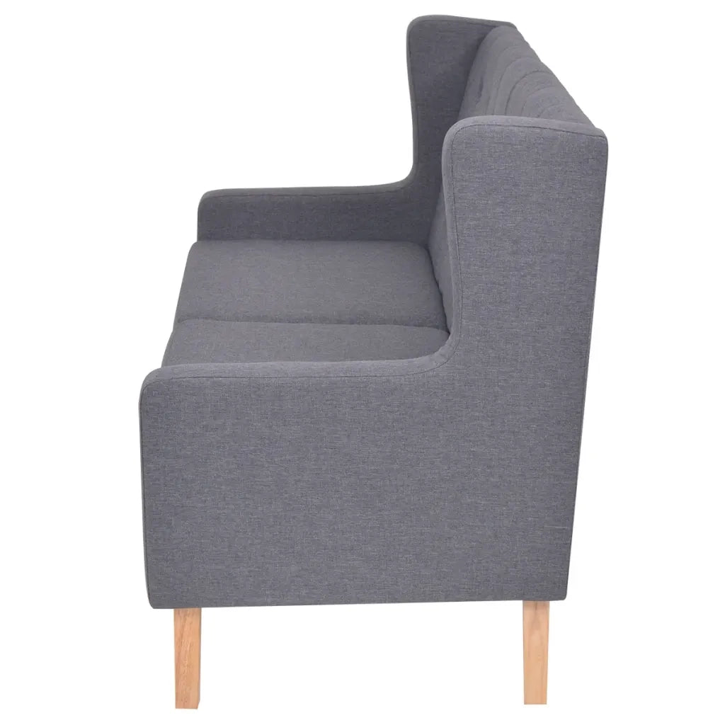 Divano a 2 Posti-Sofa 2 Posti in Tessuto Grigio