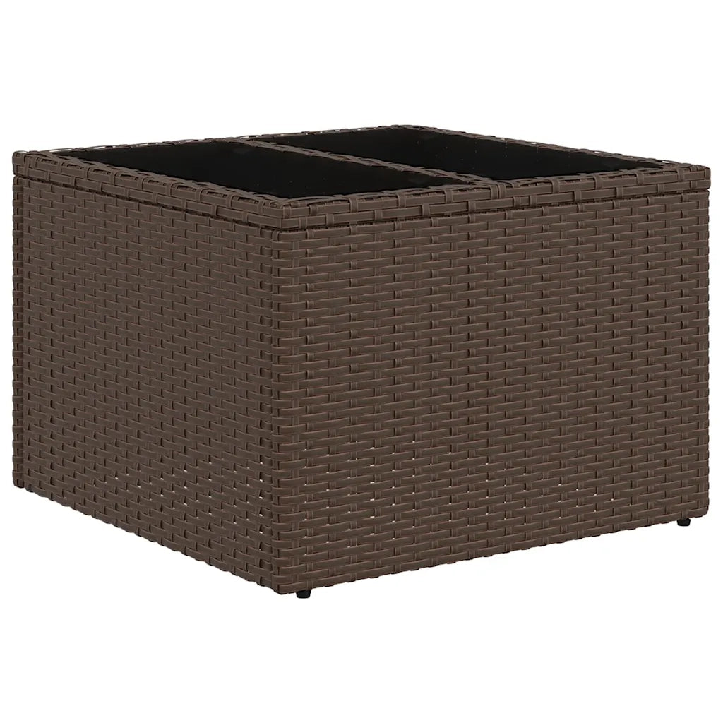 Set Divani da Giardino 7 pz con Cuscini Marrone in Polyrattan 3220202