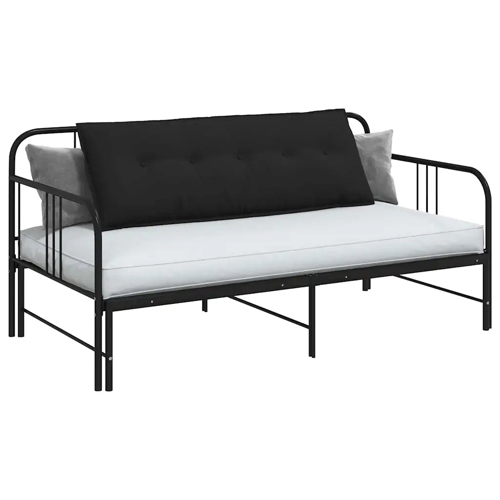 Cuscino per Schiena Nero 140 x 50 cm Tessuto in Microfibra 42014862