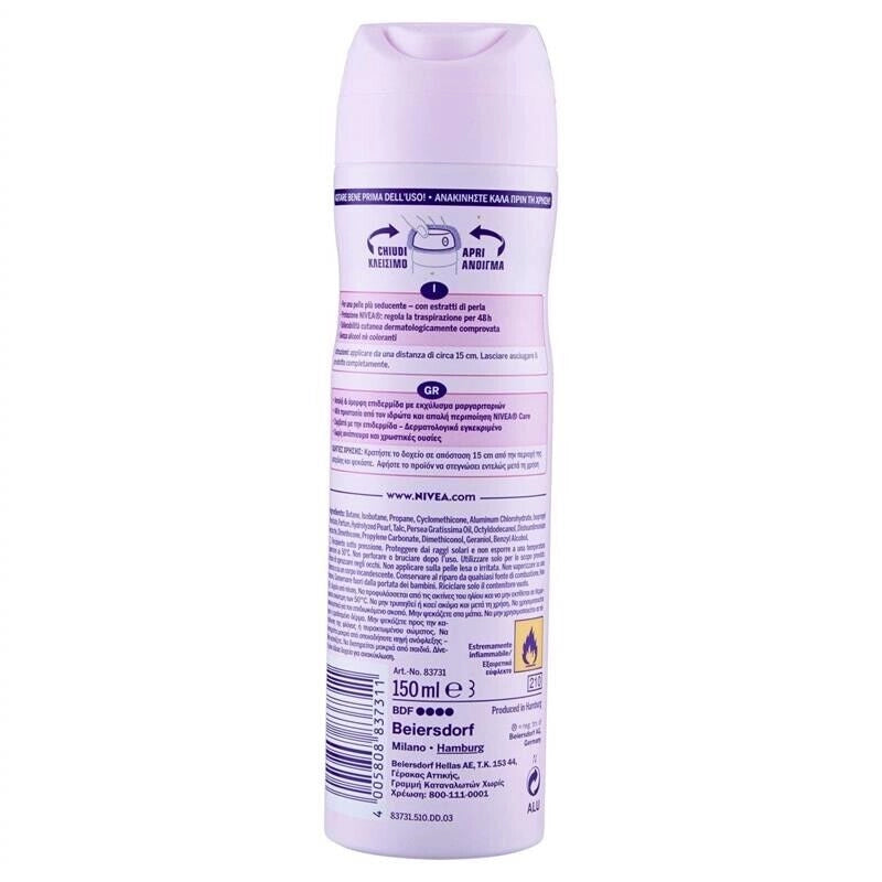 NIVEA DEO SPRAY 150ML PEARL E BEAUTY