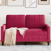Divano a 2 Posti-Sofa 2 Posti Rosso Vino 120 cm in Velluto 855187