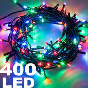 Trade Shop - Catena Luminosa 400 Luci Led Lucciole Multicolore Controller 8 Funzioni Interno -