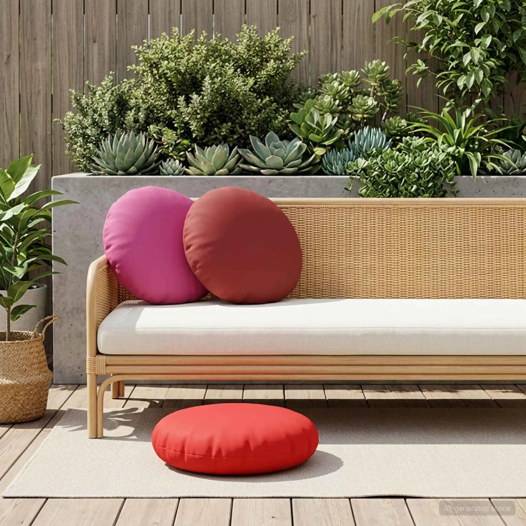 Federa 6 pcs HEERLEN Rosso Ø 50 cm Poliestere 922690