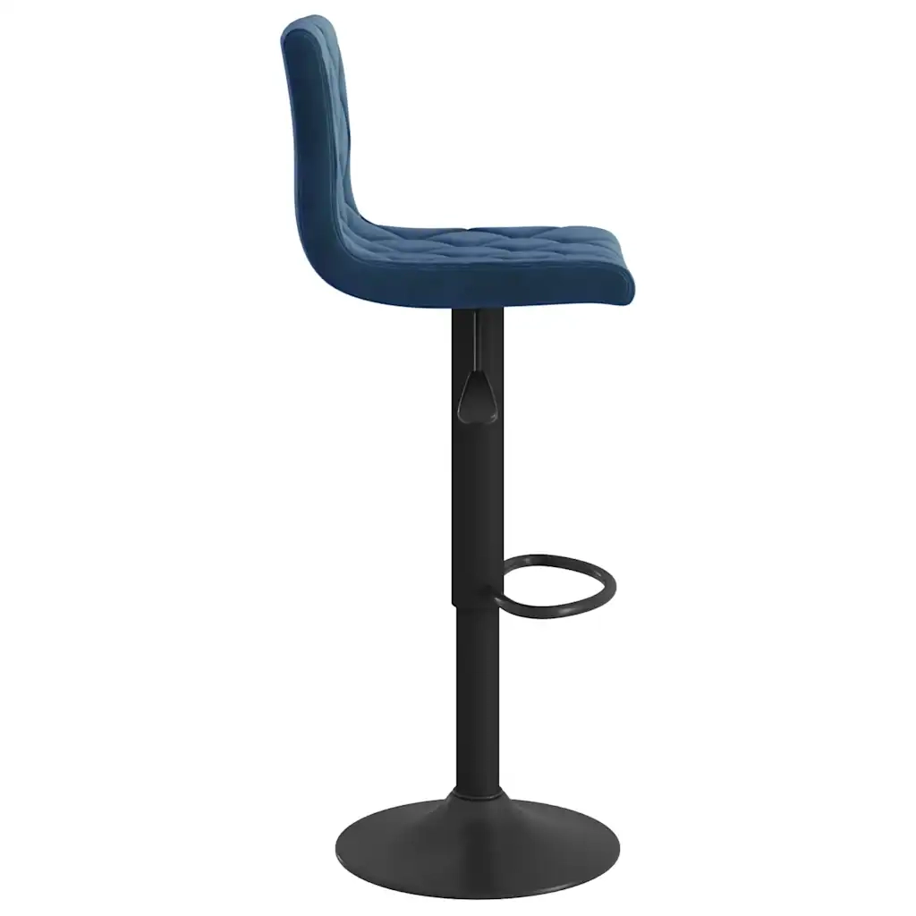 Sgabelli da Bar 2 pz Blu in Velluto 333735
