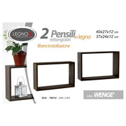 Set 2 moduli colore wengé 40x27/37x24 cm