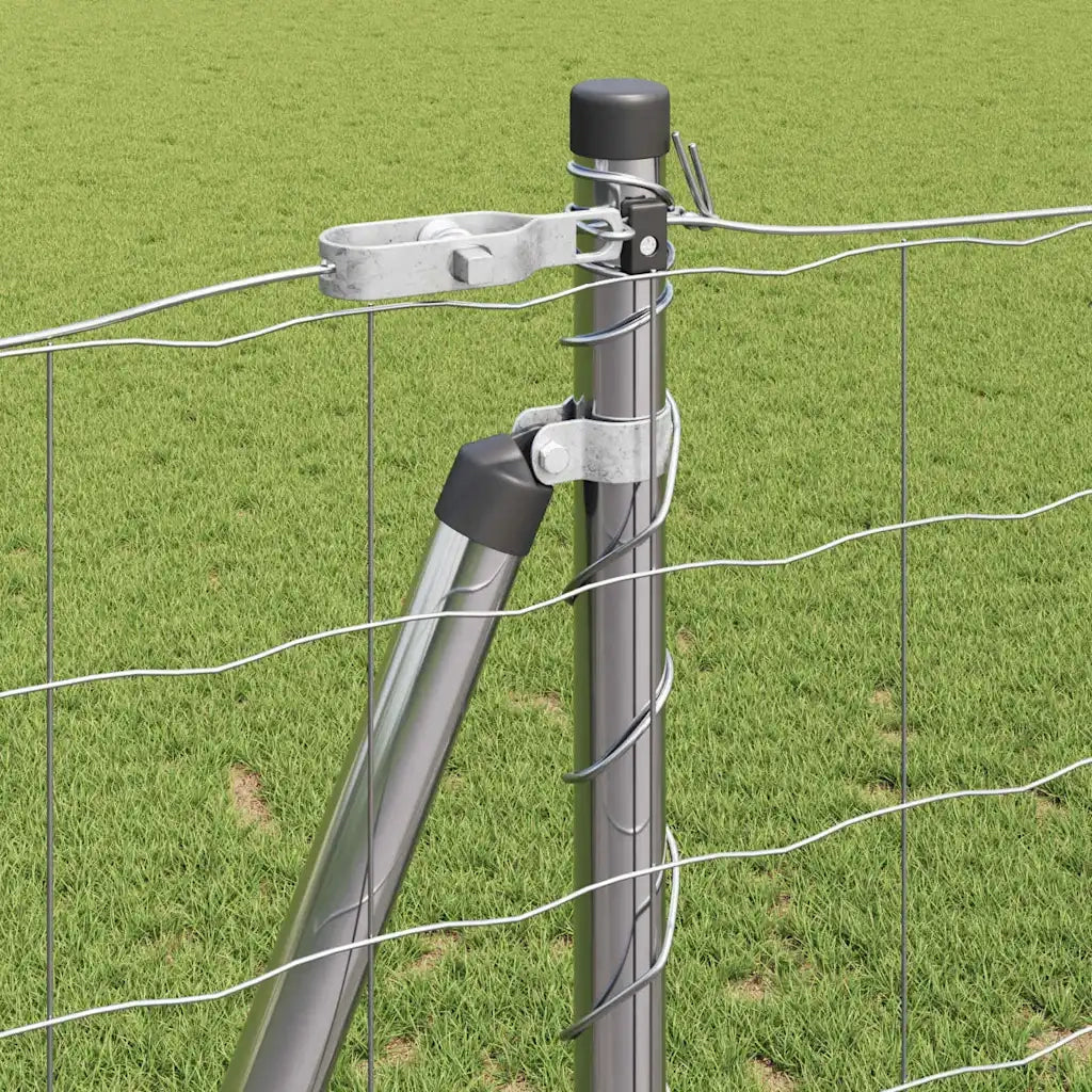 Recinzione da Giardino | Recinzione con Posto Argento 1,2 x 10 m Acciaio