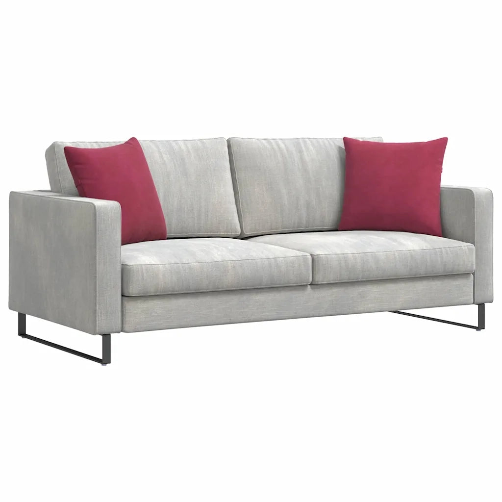 Cuscini da Divano 2 pz-Set di 2 Cuscini per Sofa Rosso Vino 45 x 45 cm Tessuto in Cords