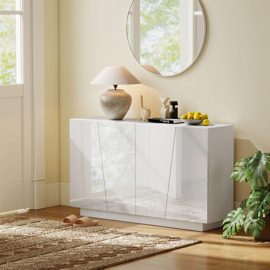 Mobiletto Multiuso 5 Livelli ¨C Zephmum ¨C Bianco 150x40x88 cm