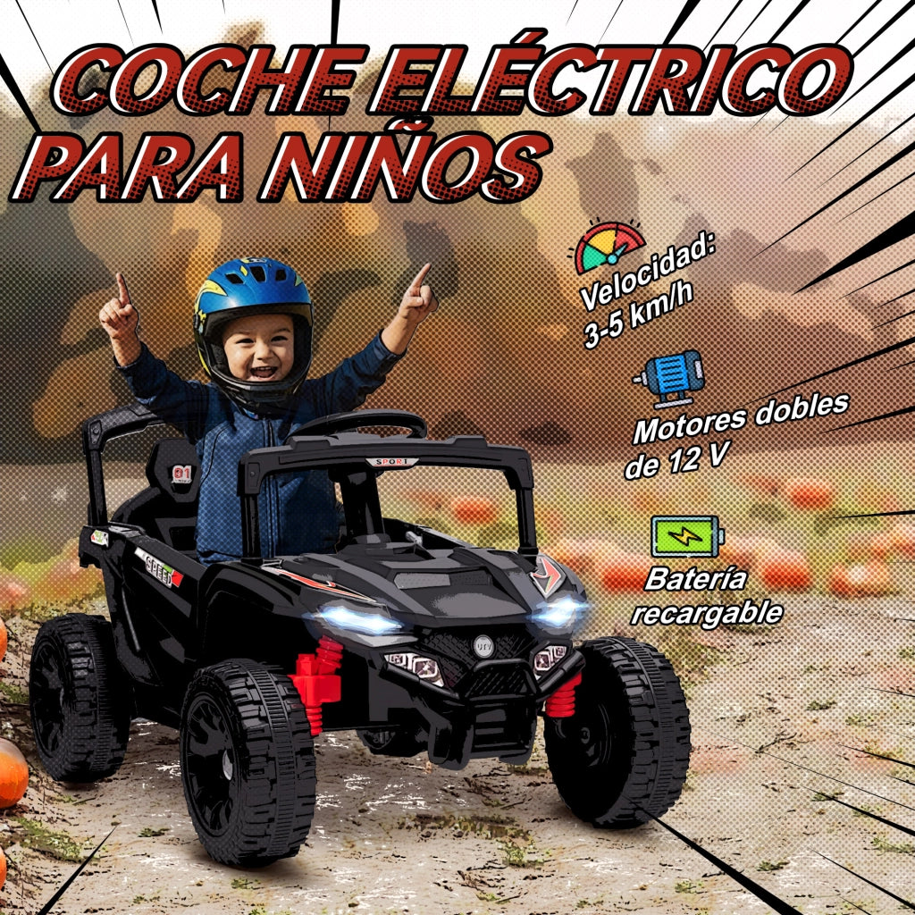 Auto Bambini Elettrica 12V ¨C zephmum ¨C Nero