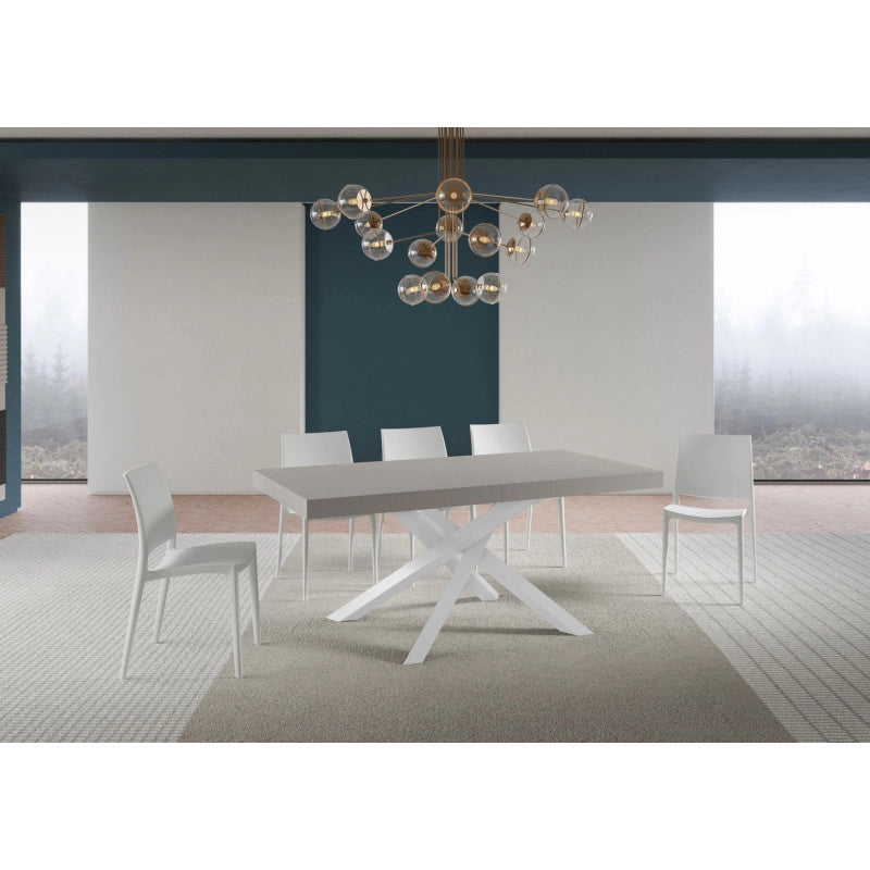 Tavolo allungabile 200/304x90 cm Volantis Premium telaio Bianche - Cashmere
