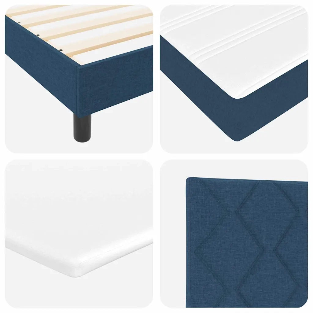 Letto a molle con materasso Blu 90 x 190 cm Tessuto 3338733