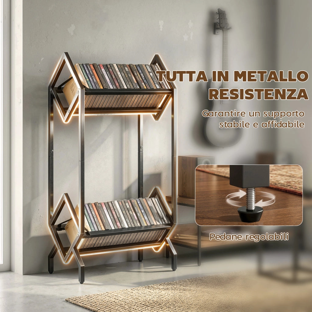 Mobile per CD e Vinili ¨C Zephmum ¨C Nero, Metallo