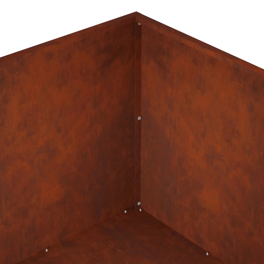 Vaso da giardino 2 pz Ruggine 60 x 60 x 40 cm Acciaio Corten 8005105