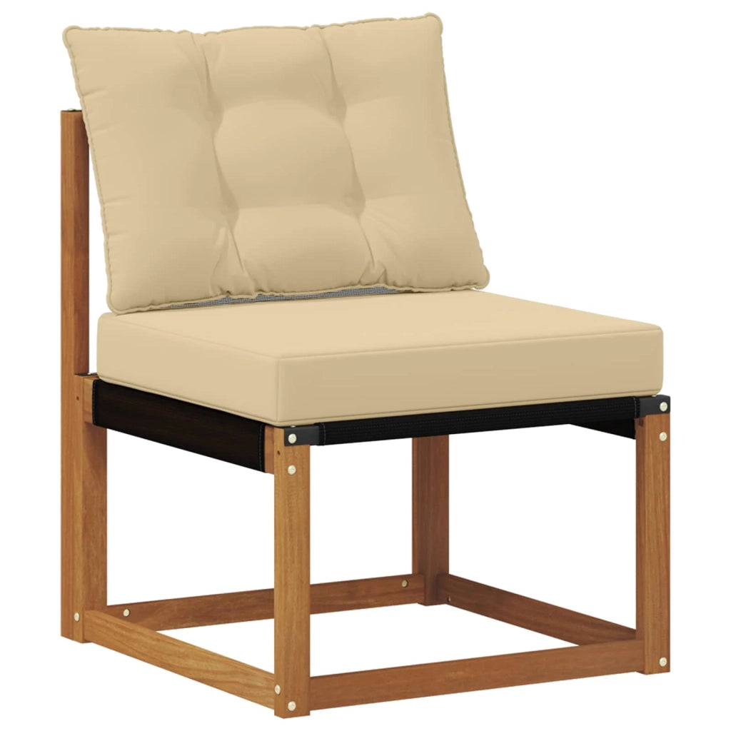 Set di divani da esterno con cuscino 7 pcs Naturale e Beige 3368892