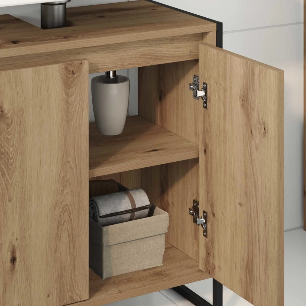 Mobile da Bagno con porta Rovere Artigianale 60 x 30 x 60 cm 886491
