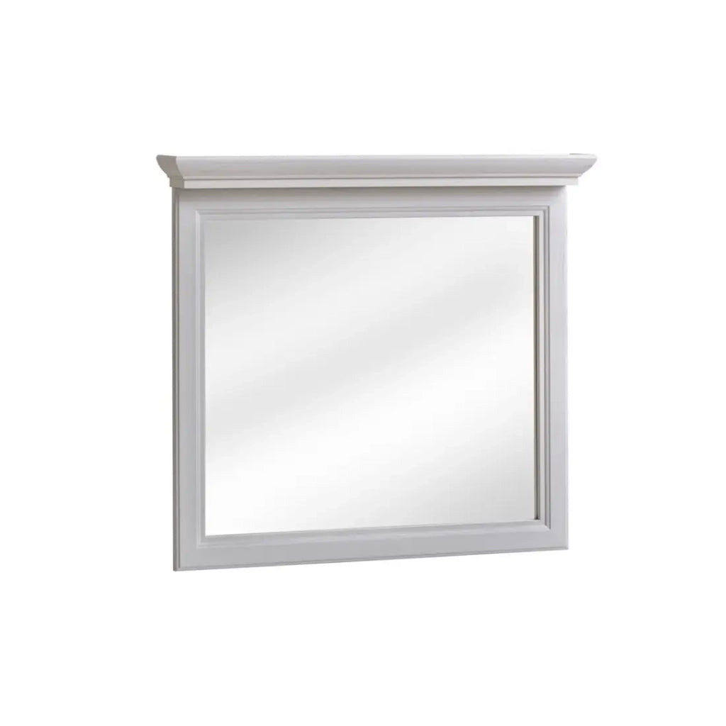 Specchio bagno bianco 76x76 cm cornice spessa 11 cm design