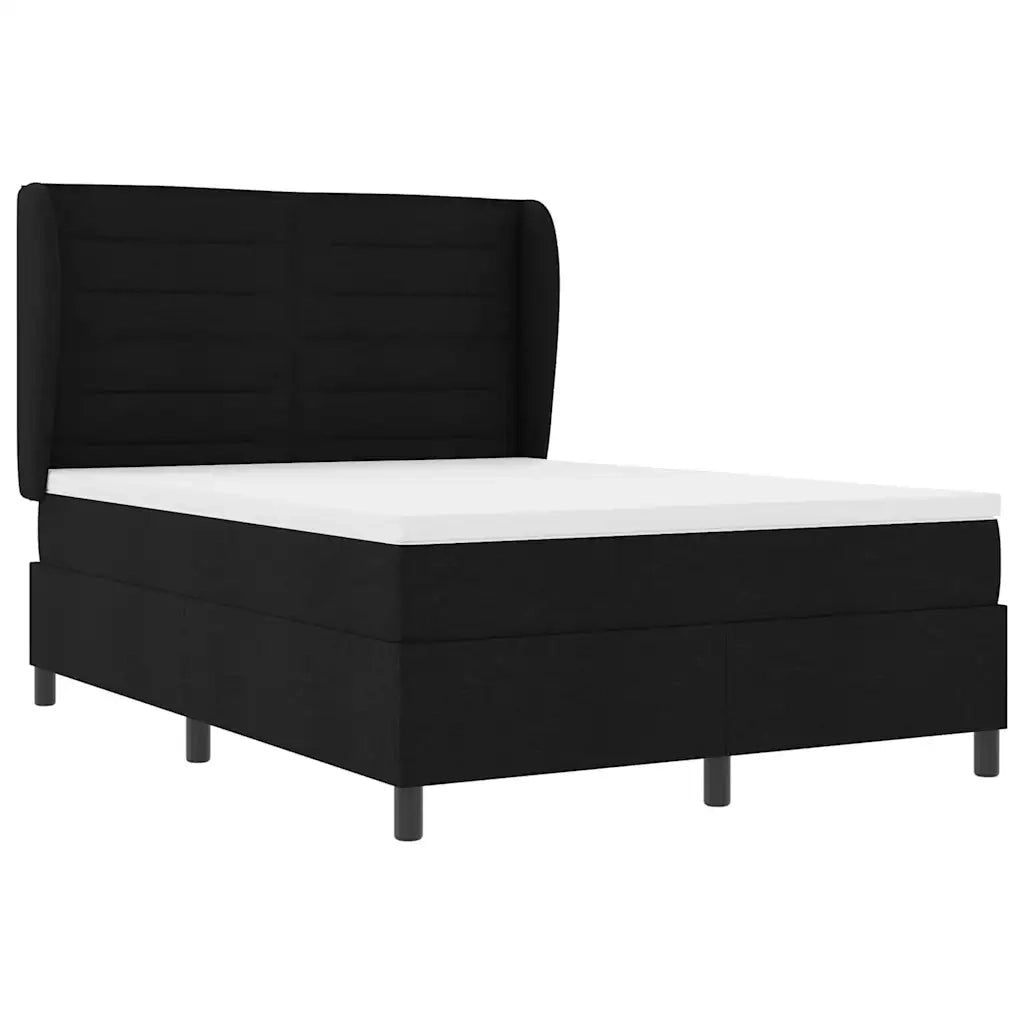 Letto a molle con materasso Nero 160 x 200 cm Tessuto 3340510