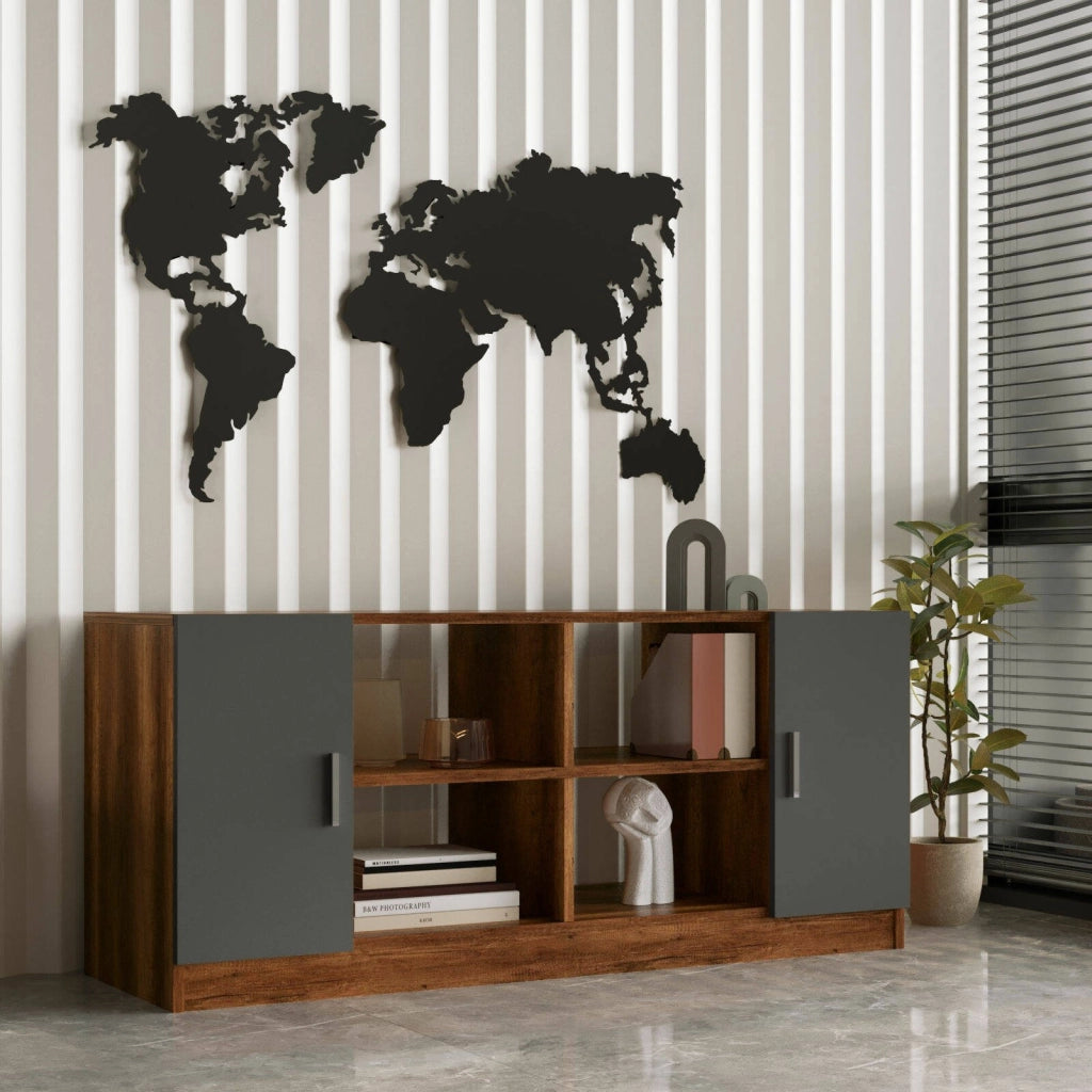 Abutilon, set da Ufficio Modulabile, Marrone Noce