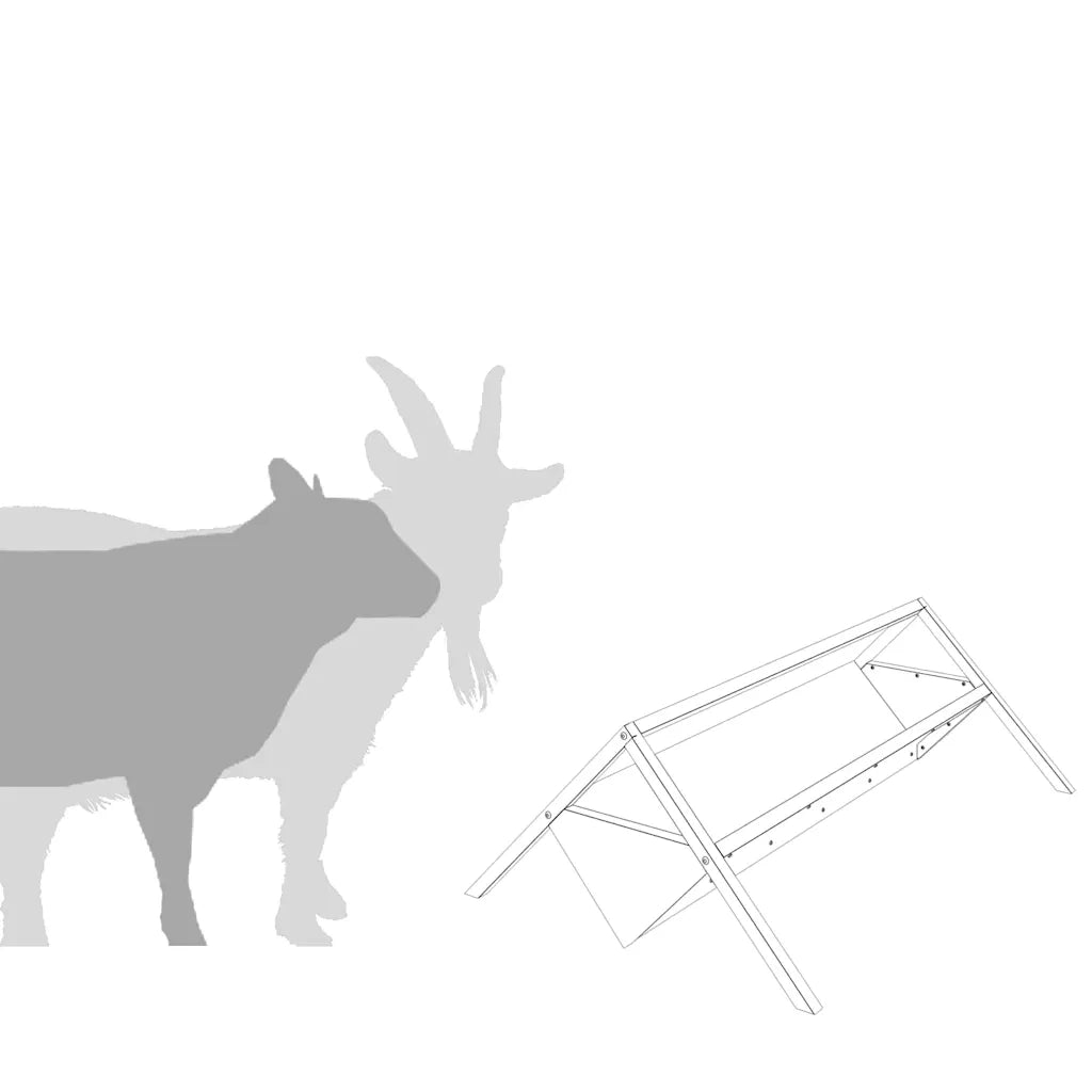 Abbeveratoio per bestiame Argento 111 x 76 x 38 cm CFW8246895