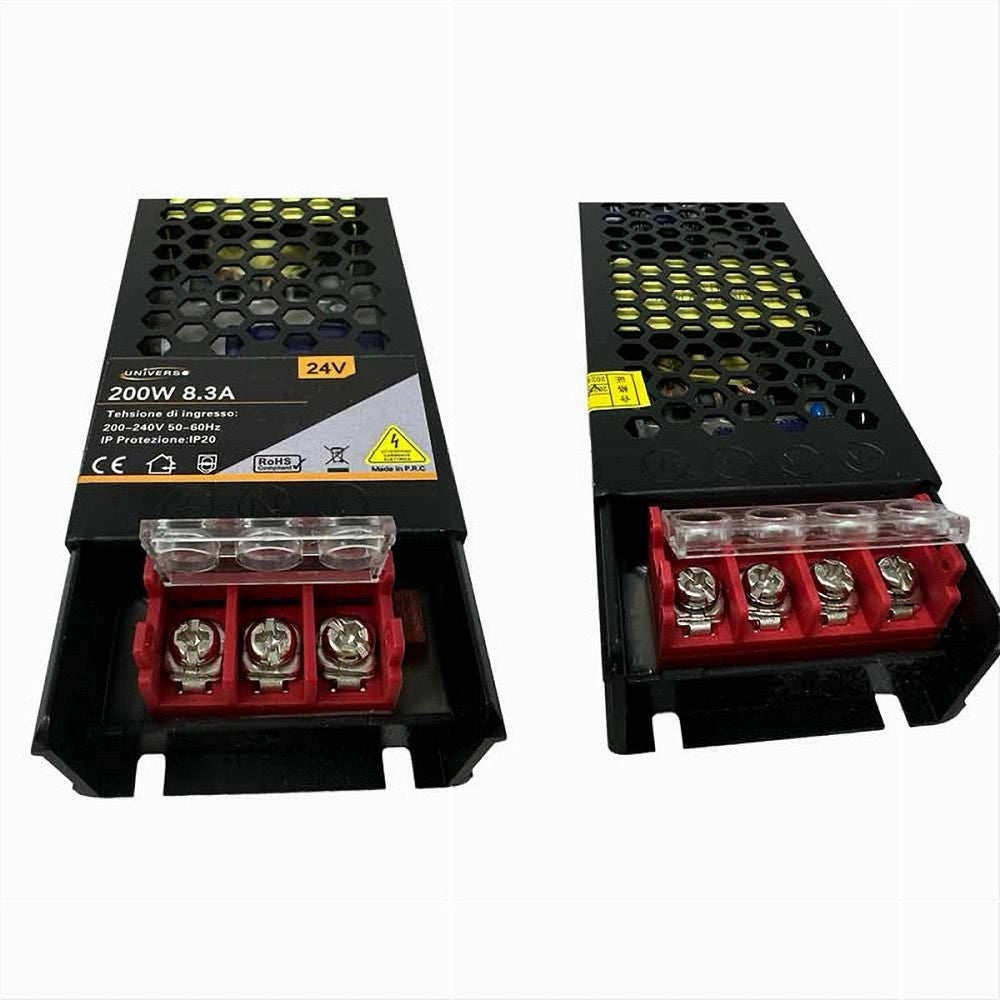 Trade Shop - Alimentatore Slim Stabilizzato 24v 200w Switch Trasformatore 8.3mha Fhyla200w24v -