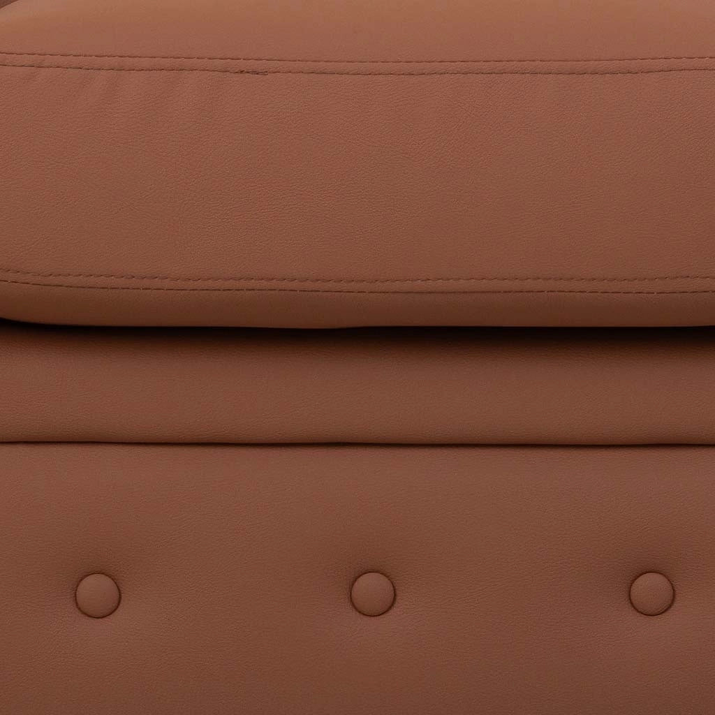 Divano in mousse color moka 199x82x76h cm