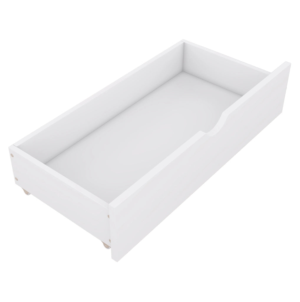 Letto a divano 90x200 cm con 2 cassetti, prese USB e ripiani laterali