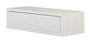 Mensola da Parete 1 Cassetto 45x13,4x20 cm in Fibra di Legno Lego Rovere Sbiancato