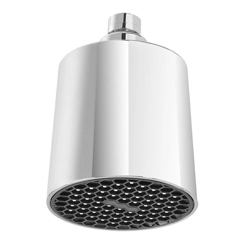 Set doccia cromo con braccio 25 cm e soffione in abs design tondo