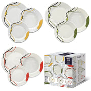 MAURY'S PIATTI 9 PZ SPOT COLORE  GIALLO/ROSSO/VERDE