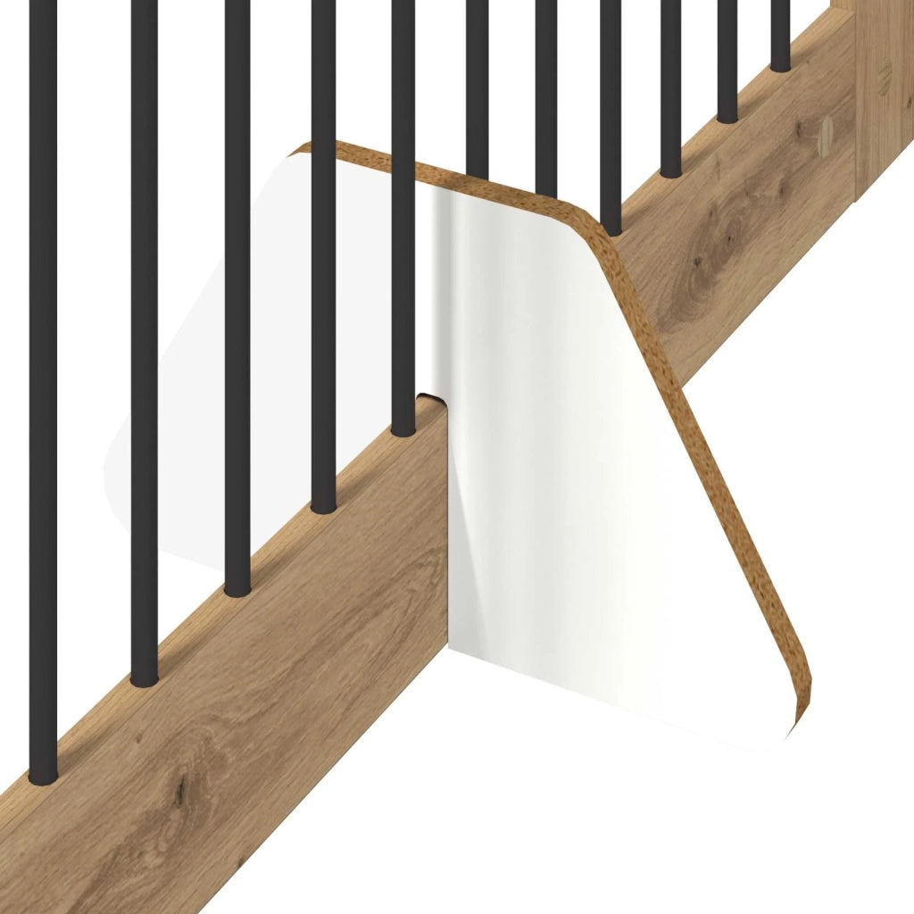 Cancello per cani pieghevole con supporti 2 pz 200,5 cm 892030