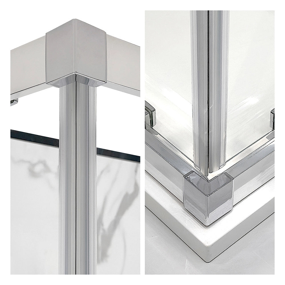 Box doccia 100x100 doppio scorrevole h 200 vetro trasparente Ted
