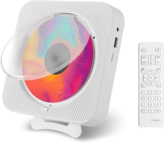 CD Player Portatile con Radio Boombox e Bluetooth - Piattaforma Audio con AUX, USB e Schermo LED